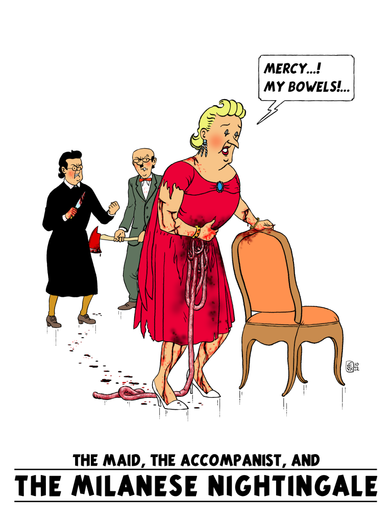 Hergé Macabre V : The Maid, The Accompanist, And The Milanese Nightingale